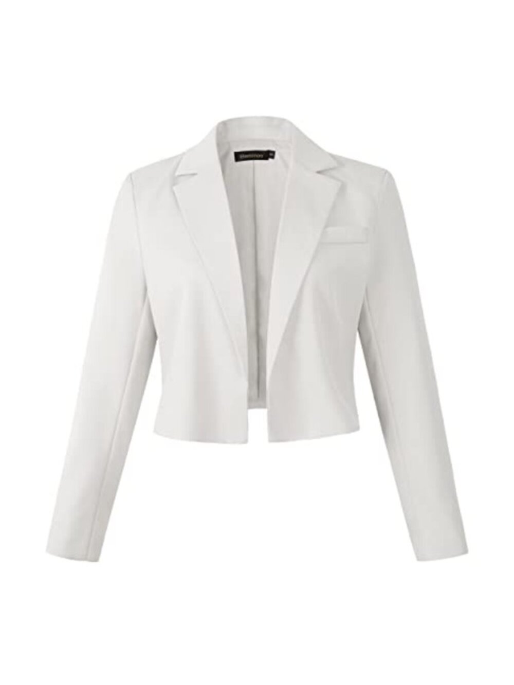 Long Sleeve Open Front Cropped Blazer Jacket